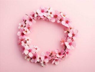 Obraz premium Ai generated floral frame with nice presentation of flower, flower frame background, blank floral frame with space of texts, wedding or event invitation card with blank text area