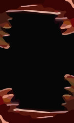 Aesthetic abstract art with a combination of shapes and red colors. Suitable for background and poster