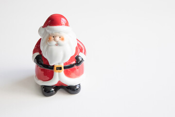 Santa Claus Snow man Ginger bread house Christmas decoration background