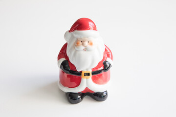 Santa Claus Snow man Ginger bread house Christmas decoration background