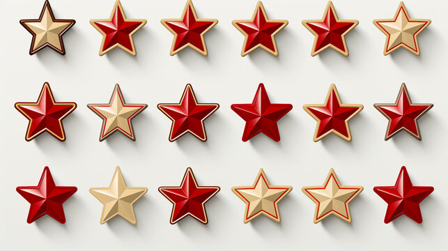 red star set HD 8K wallpaper Stock Photographic Image 