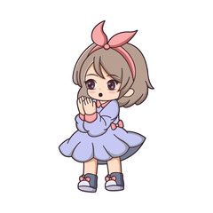 Chibi Anime Character Design Illustration