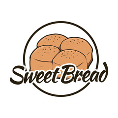sweet bread logo design template