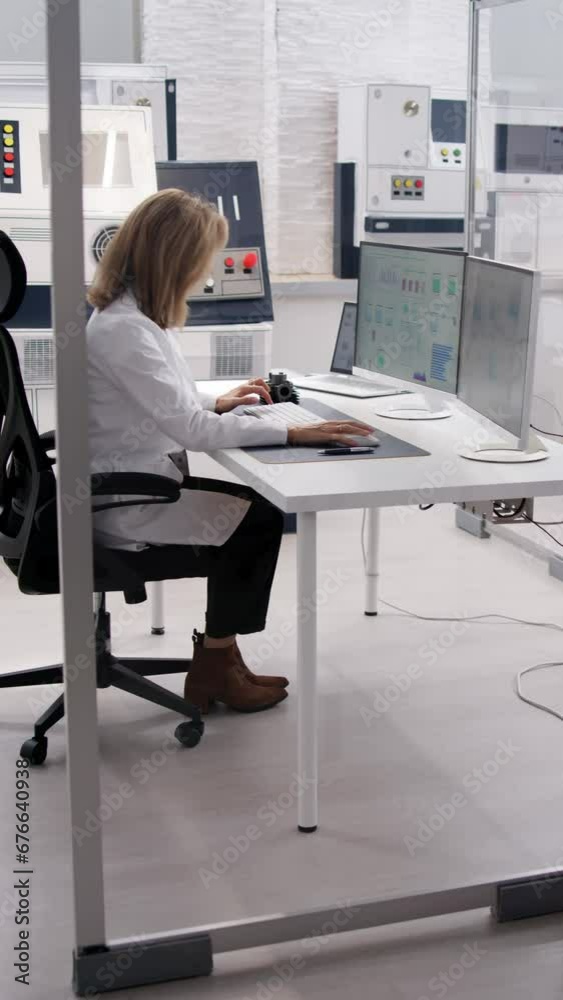 Aufkleber Industrial Data Automation System On Computer