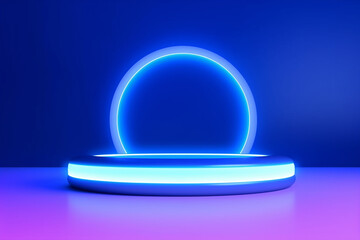 Abstract Neon Gradient Background Backdrop Product Podium Display