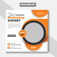 Social Media Post Digital Marketing Agency and Business Social Media Post or Banner Template for Corporate