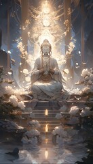 Beautiful illustration of Buddha Dipankara