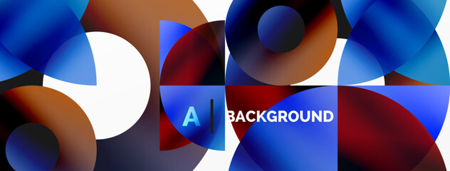 Circle and triangle abstract background. Concept for creative technology, digital art, social communication, and modern science. Ideal for posters, covers, banners, brochures, and websites