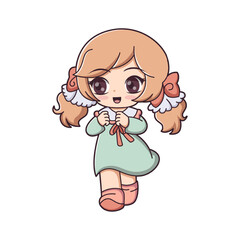 Chibi Anime Character Design Illustration