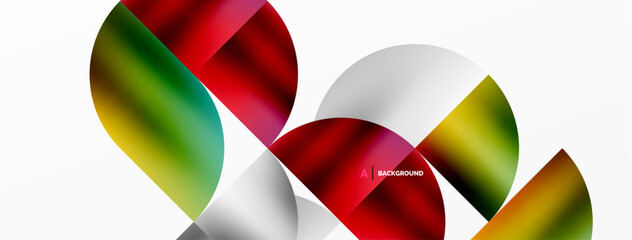 Minimalist geometric background featuring metallic round triangles, delivering sleek and modern visual aesthetic with emphasis on clean, metallic forms for wallpaper, banner, background, landing page