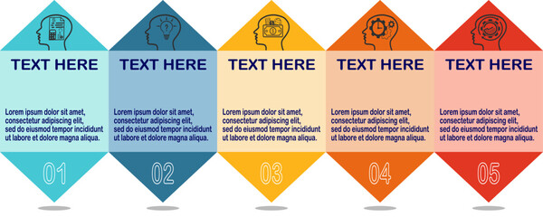 Business concept with 5 options, steps.Presentation business infographic template with icons.You can used for process diagram, presentations, workflow layout, banner, flow chart.