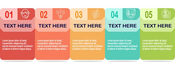 Business infographic template.Process chart business data diagram with steps, options.Vector illustration.