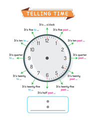 Naklejka premium Telling Time Blank