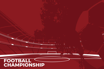 Football Soccer League Championship Background Vector for Poster and Flyer