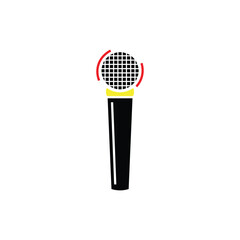 set of microphone vector isolated on white background. mic, microphone, voice, sound, podcast, audio, music, communication, gold, silver, black, logo, icon, sticker, clipart, vector illustration.