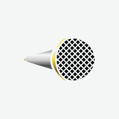 set of microphone vector isolated on white background. mic, microphone, voice, sound, podcast, audio, music, communication, gold, silver, black, logo, icon, sticker, clipart, vector illustration.