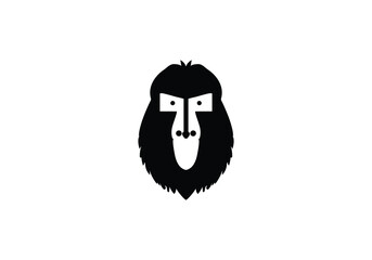 Baboon minimal style icon illustration design