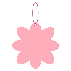 Pink Flower-Shaped Price Tag of Hang Tag