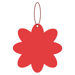 Red Flower-Shaped Price Tag of Hang Tag