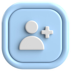 Obraz premium 3D follow button. 3D illustration.