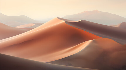 Fototapeta na wymiar landscape of sand dunes in the desert