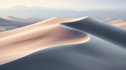 Fototapeta na wymiar landscape of gray sand dunes in the desert