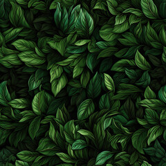 Trees greenery forest cartoon repeat pattern