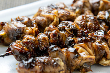 うなぎ肝串焼きのアップ。
