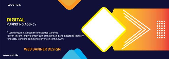 Digital marketing corparate social media facebook cover template web banner template digital marketing agency