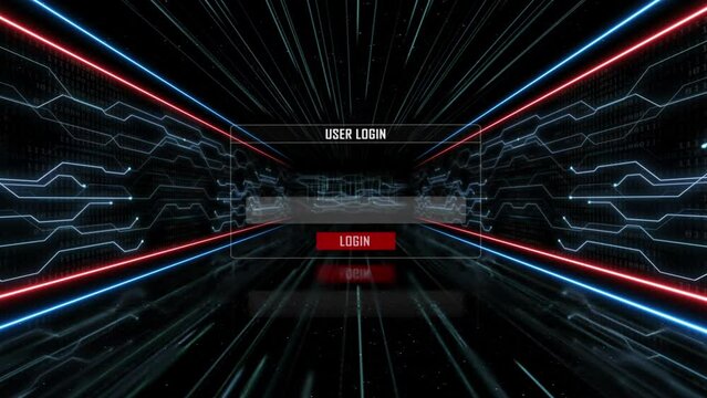 DEEP WEB Glitch Text in a Tech Room Animation on Alpha Channel, Looped
