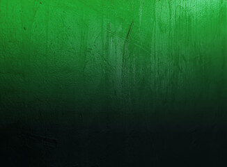 old grunge green with black gradient wall texture background with blank space for design. bright...