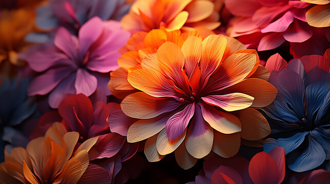 orange and flower HD 8K wallpaper Stock Photographic Image 