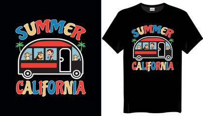 Summer california Kids Summer T-Shirt Design