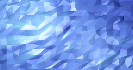 Abstract blue low poly triangular mesh background