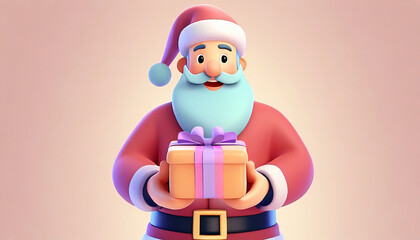 3d santa clause with gifts
