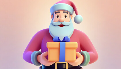 3d santa clause with gifts