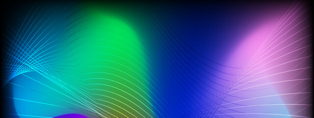 Blurred colored abstract background. Smooth transitions of iridescent colors with white lines in top.