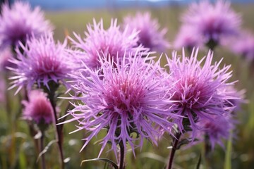 Orchid like blossoms of the knapweed Generative Ai