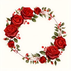 red rose frame