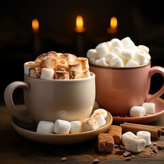 cup of hot chocolate with marshmallows