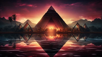 Foto op Canvas pyramids of giza HD 8K wallpaper Stock Photographic Image  © AA