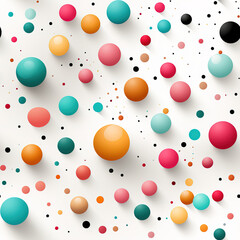 Colorful dots abstract repeat pattern