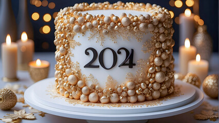 2024 New year celebration cake