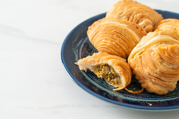 curry puff stuffed chicken on plate