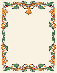 merry christmas border and flag layout themes