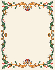 merry christmas border and flag layout themes