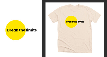Break the limit text typography stylish. t-shirt and apparel trendy design with apparel design text, typography, print, vector illustration.