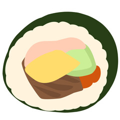 vector illustration of bibimbab