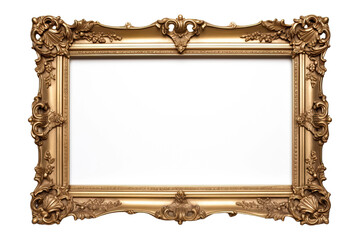 Baroque picture frame. Clipping path included