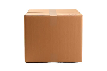 Cardboard box isolated on white background with clipping path - obrazy, fototapety, plakaty